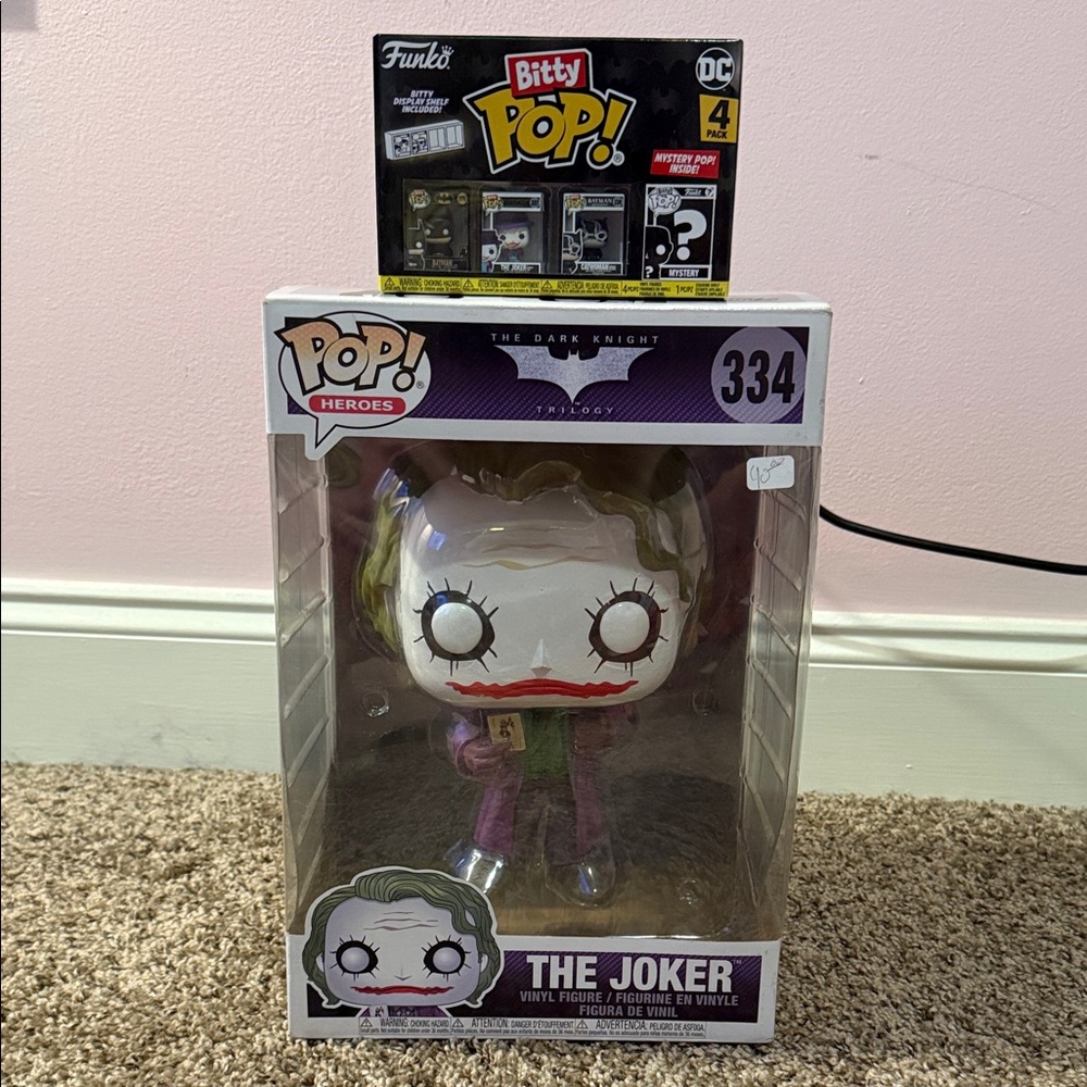 Joker Funko Pop and Batman Bitty Pops